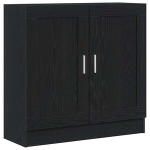vidaXL Bogskab 3 niveauer 82,5 x 30,5 x 80 cm Konstrueret tr&aelig; Sort eg