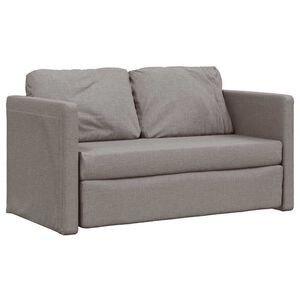 vidaXL 2-i-1 sovesofa 112x174x55 cm stof gr&aring;brun