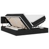 vidaXL LED opbevarings seng med madras Sort 180 x 200 cm Stof