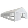 vidaXL Party Tent Hvid 1600 x 600 x 370 cm Polyethylen og Metal