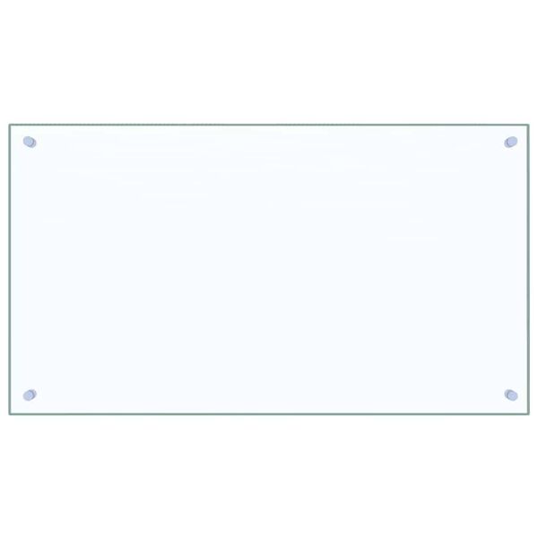 vidaXL K&oslash;kkenbacksplash 2 pcs Transparent 90 x 50 cm h&aelig;rdet glas