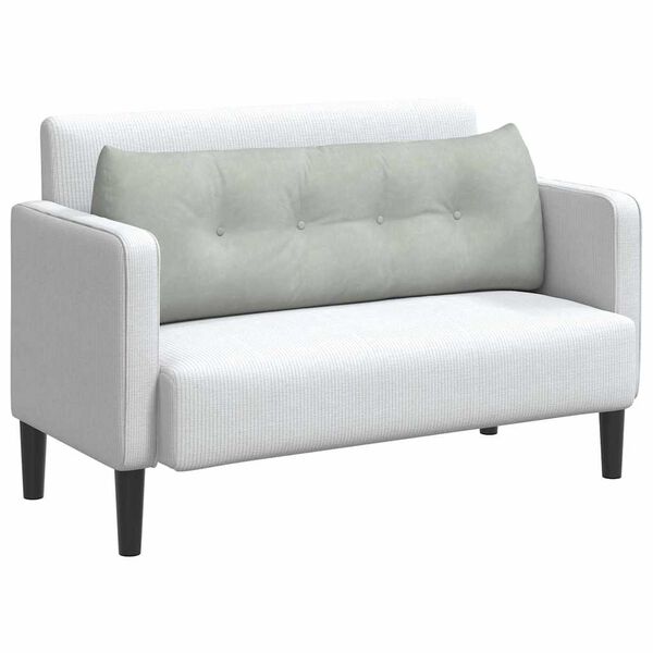 vidaXL Rygpude Lysegr&aring; 140 x 24 x 50 cm Fl&oslash;jl