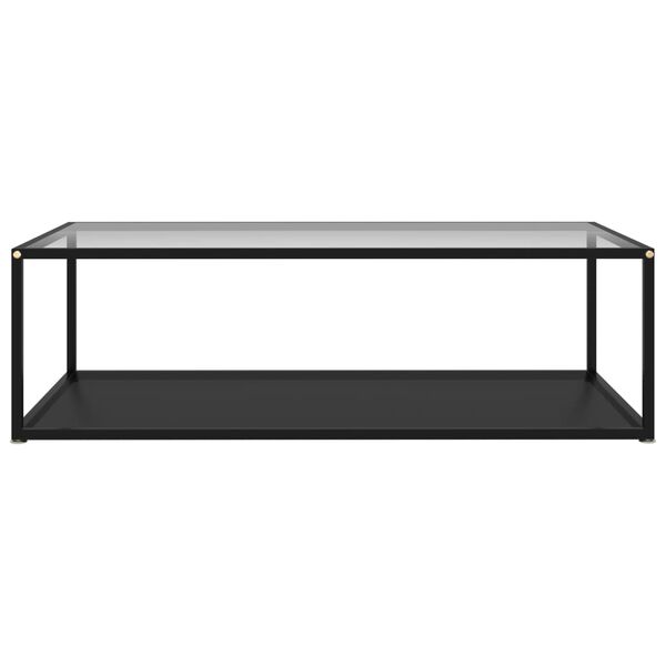 vidaXL konsolbord 120x60x35 cm h&aelig;rdet glas transparent og sort