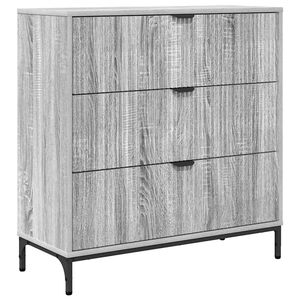 vidaXL Sideboard Gr&aring; Sonoma 79,5 x 33 x 82 cm Konstrueret tr&aelig;