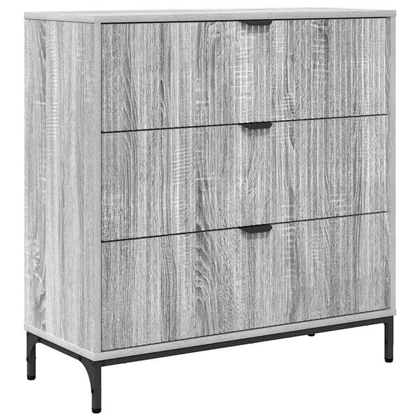 vidaXL Sideboard Gr&aring; Sonoma 79,5 x 33 x 82 cm Konstrueret tr&aelig;