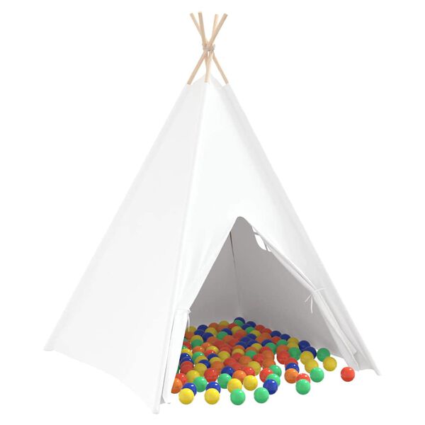 vidaXL Teepee Telt Hvid 120 x 120 x 150 cm Stof & Plast