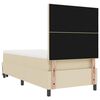 vidaXL Box spring seng med madras Creme 80 x 200 cm Stof
