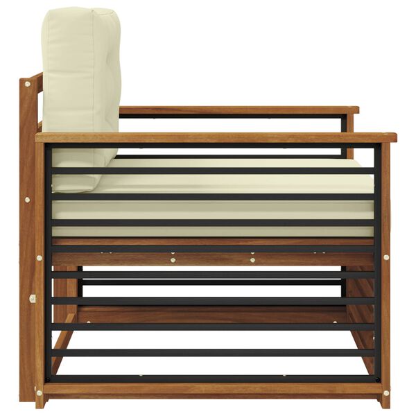 vidaXL Udend&oslash;rs sofagruppe Soli Akacietr&aelig; og polyester Naturfarvet