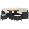 vidaXL Havesofa S&aelig;t 8 stk. Sort polyrattan