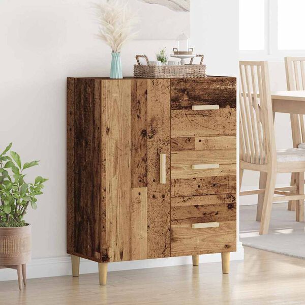 vidaXL Sideboard Gammelt tr&aelig; 34 x 69,5 x 90 cm Konstrueret tr&aelig;
