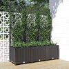 vidaXL haveplantekasse med espalier sort 120x40x136 cm PP