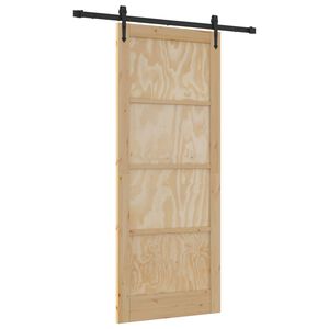 vidaXL Skyded&oslash;r ORKDAL 86 x 211 cm Massivt fyrretr&aelig; Naturfarvet