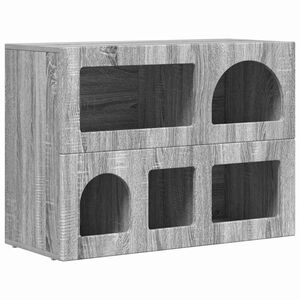 vidaXL Sideboard Gr&aring; Sonoma 80,5 x 35 x 59 cm Konstrueret tr&aelig;