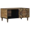 vidaXL Sofabord Brun 80 x 50 x 40 cm Massivt mangotr&aelig;
