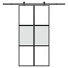vidaXL skyded&oslash;r med hardwares&aelig;t 102,5x205 cm h&aelig;rdet glas og aluminium