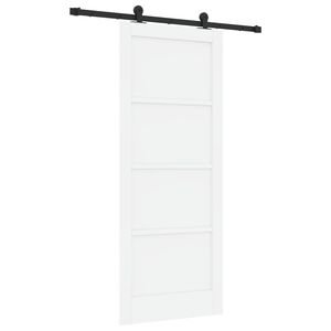 vidaXL Skyded&oslash;r ORKDAL Hvid 83 x 202 cm Massivt fyrretr&aelig;