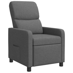 vidaXL Recliner M&oslash;rkegr&aring; Stof
