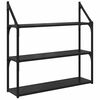 vidaXL V&aelig;ghylde V&aelig;gmonteret Sort eg 80 x 21 x 78,5 cm Konstrueret tr&aelig;