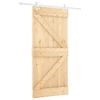 vidaXL Skyded&oslash;r 100 x 210 cm Massivt fyrretr&aelig; Natur og hvid