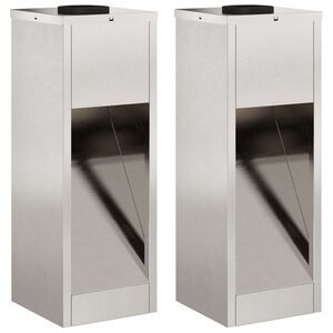 vidaXL Solar Led Sti Lys 2 pcs Rustfrit stål Rustfrit stål