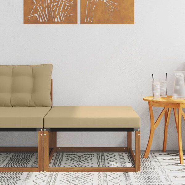 vidaXL Udend&oslash;rs Hocker Massivt Akacietr&aelig; Naturfarvet