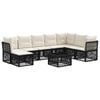 vidaXL Havesofa S&aelig;t 9 stk. Sort polyrattan