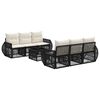 vidaXL Havesofa S&aelig;t 7 stk. Sort polyrattan