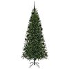 vidaXL Kunstigt juletr&aelig; med 300 LED'er Gr&oslash;n 210 cm PE og PVC