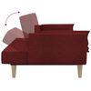 vidaXL 2-personers sovesofa med skammel og 2 puder stof vinr&oslash;d