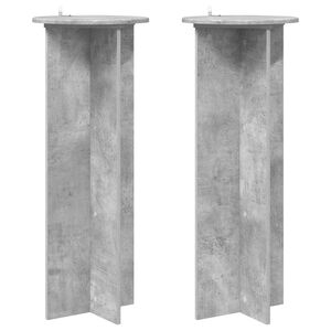 vidaXL Planteholder 2 stk. Betongr&aring; &Oslash;40 x 100 cm Konstrueret tr&aelig;