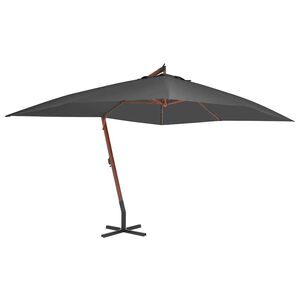 vidaXL h&aelig;ngeparasol 400x300 cm tr&aelig;stang antracitgr&aring;