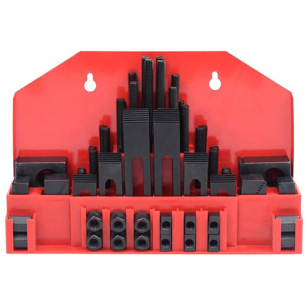 vidaXL klemmesæt 58 dele stål T-kærv M10