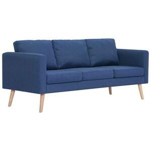 vidaXL 3-personers sofa i stof bl&aring;