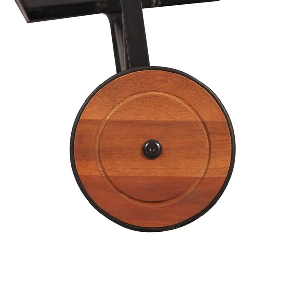 vidaXL liggestol med stålben massivt akacietræ