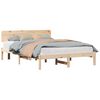 vidaXL Sengestel Naturfarvet 160 x 200 cm Massiv fyrretr&aelig;