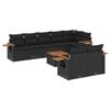 vidaXL Patio Sofa Set 9-personers Black