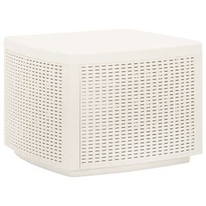 vidaXL havebord 53x53x40 cm plastik hvid