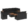 vidaXL Patio Sofa Set 9-personers Black
