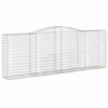 vidaXL buet gabionkurv 400x50x140/160 cm galvaniseret jern