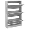 vidaXL skoreol 80x21x125,5 cm konstrueret tr&aelig; gr&aring; sonoma-eg