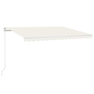 vidaXL markise 400x350 cm manuel betjening cremefarvet