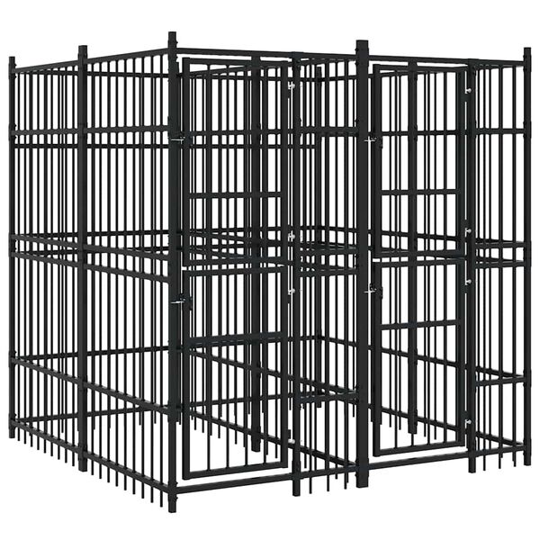 vidaXL udend&oslash;rs hundel&oslash;beg&aring;rd 3,69 m&sup2; st&aring;l