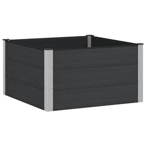 vidaXL H&oslash;jbed Sort 100 x 100 x 54 cm WPC og Aluminium