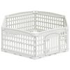 vidaXL 6 Panelers hundelegeplads 122 x 106,5 x 40 cm Plastik Hvid