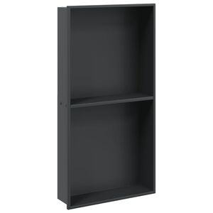 vidaXL brusehylde 32x62x9 cm rustfrit stil matsort