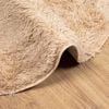 vidaXL shaggy gulvt&aelig;ppe NAVARRA 160x160 cm h&oslash;je luv polyester beige