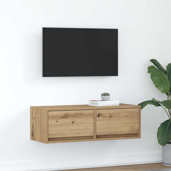 vidaXL tv-bord 80x31x25,5 cm konstrueret tr&aelig; kunsteg