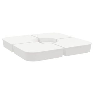vidaXL 4 dele parasolbund til parasolfod 100 kg PP