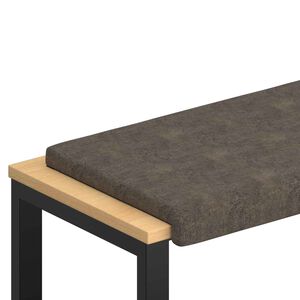 vidaXL B&aelig;nkpude Faux suedestof M&oslash;rkegr&aring; Dybde 35 cm