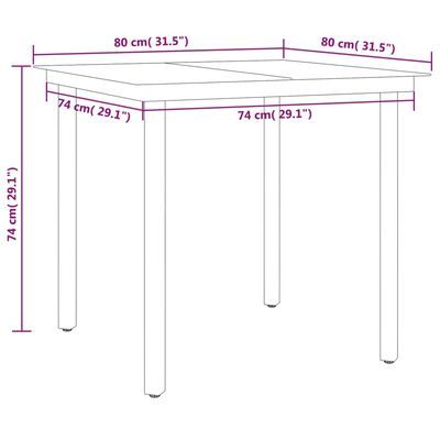 vidaXL spisebordssæt til haven 3 dele antracitgrå